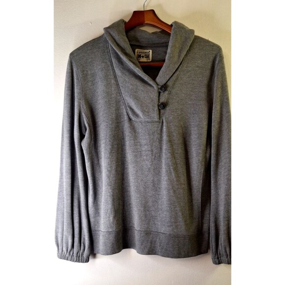 CONVERSE ONE STAR Pop Over L/S Sweater Top Women's Sz XL Athleisure Casual Sport - Picture 1 of 8